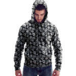 Elliz Clothing Army Skulls Moletom Padrão de Caveiras