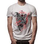 Elliz Clothing Fênix Furiosa Camiseta Estampada Estilo Tatuagem