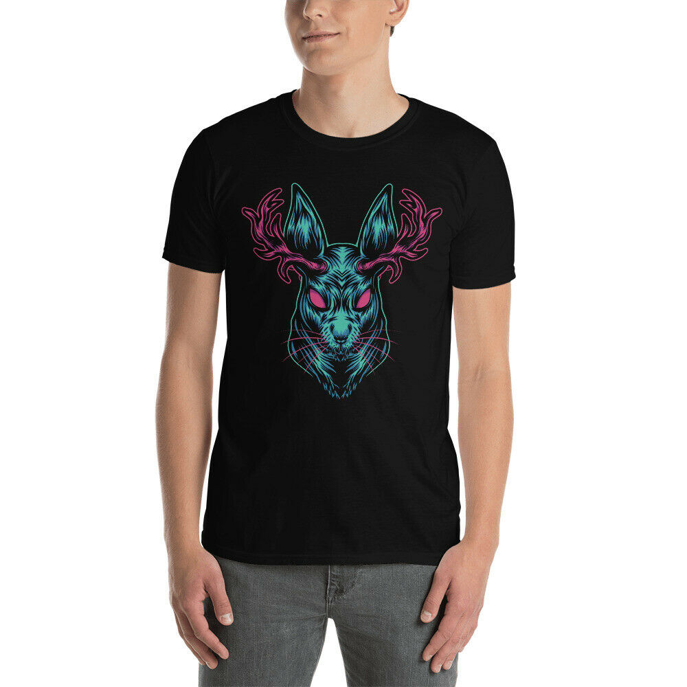 Jackalope Horned Rabbit Unisex Graphic T-Shirt