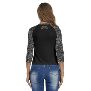 Flower Granade Raglan Sleeves Top