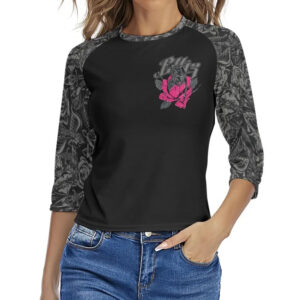 Flower Granade Raglan Sleeves Top